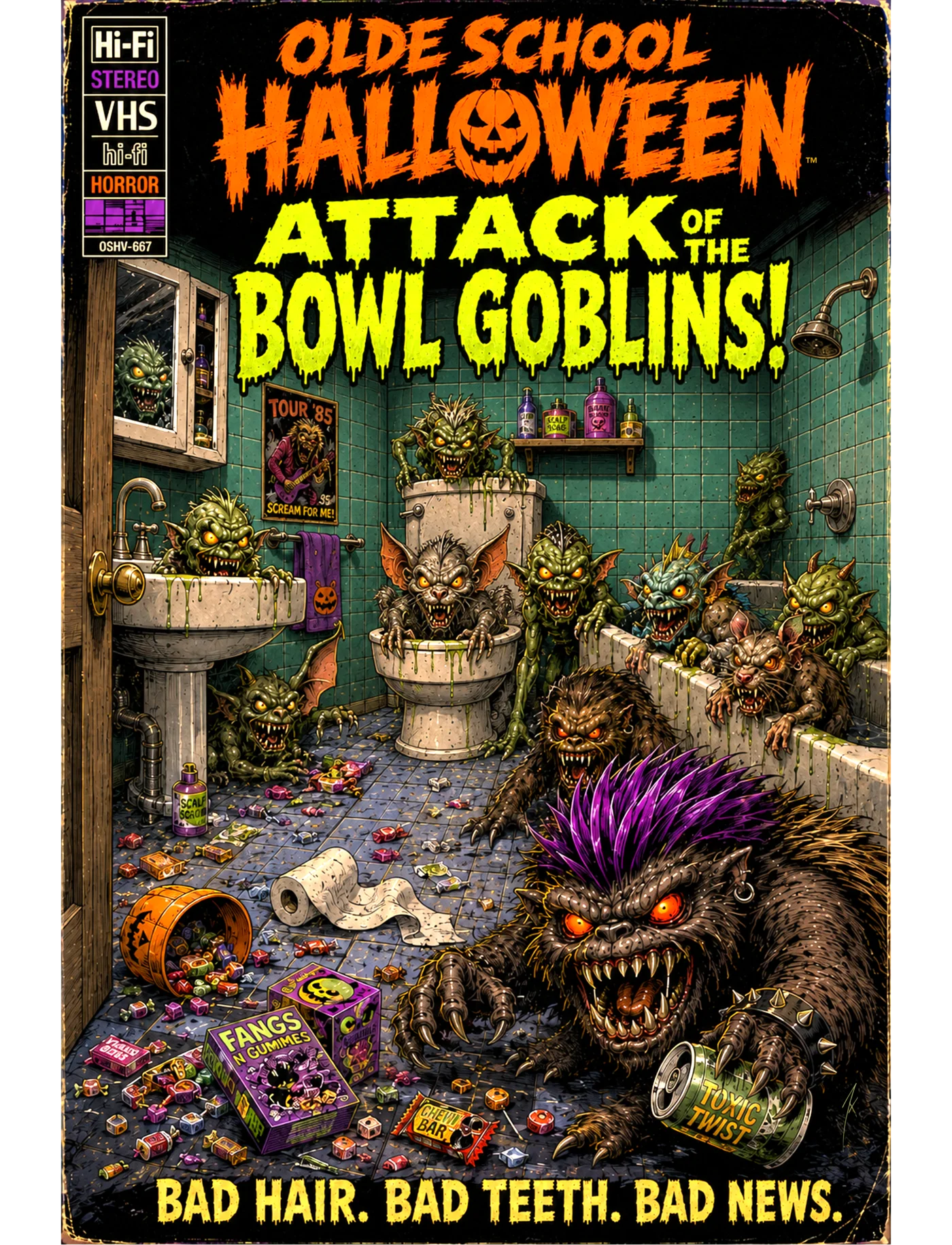Attack of the Bowl Goblins poster art