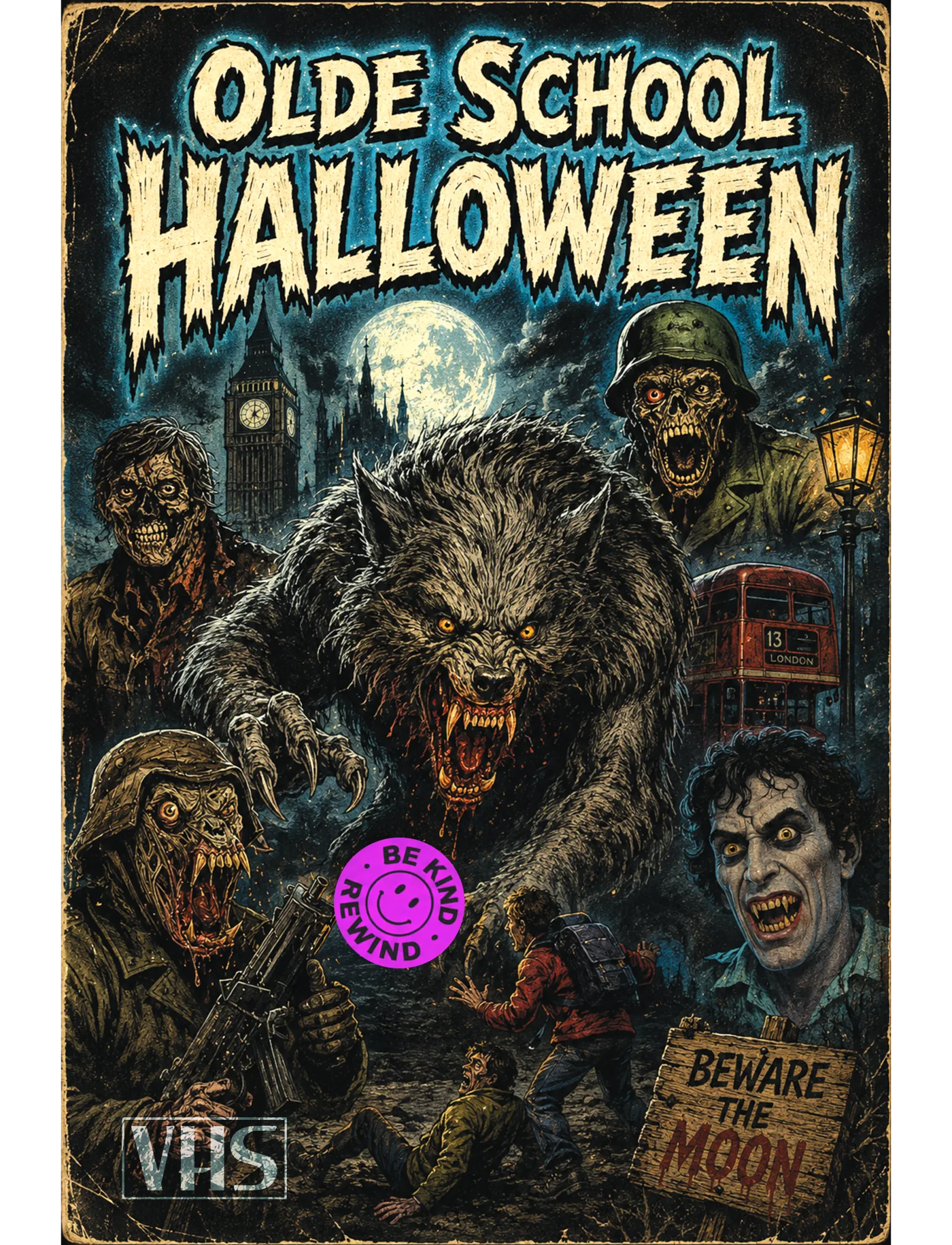 Werewolf vs. Zombies British Edition poster art